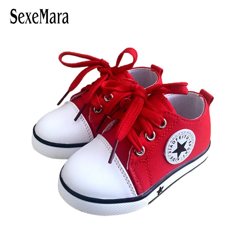 childrens white canvas shoes