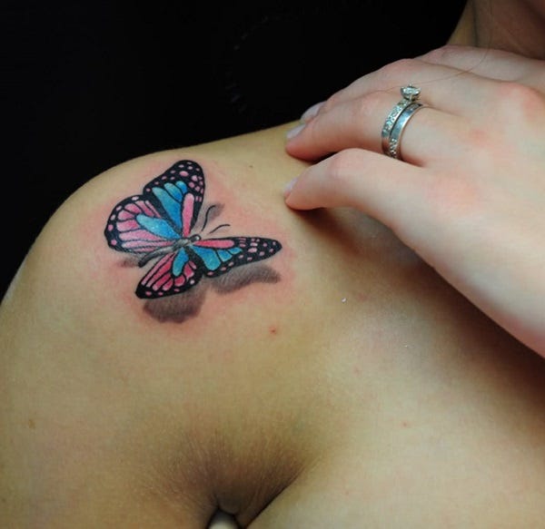 65 tatuagens de borboletas 3D - Tatuagens Hd - Medium