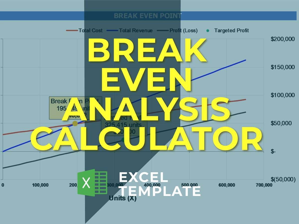 Breakeven Analysis Excel Template  by FinModelsLab  Medium Throughout Bookstore Business Plan Template