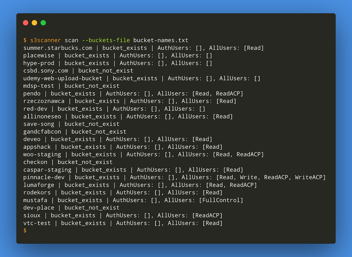 Open S3 Buckets — Examples, Scanner and How to Respond by 0xffccdd