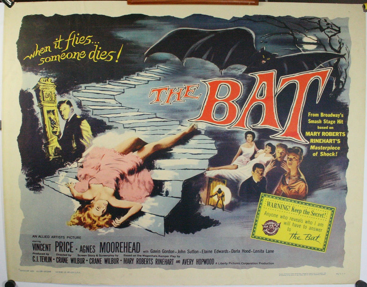 Movie Review: The Bat (1959). I first saw The Bat on one of those 50