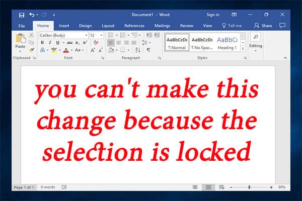 Fixed You Can t Make This Change Because The Selection Is Locked By 