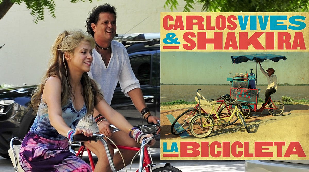 What does Shakira's song “La Bicicleta” mean? | by Kieran Ball | The Happy  Linguist | Medium
