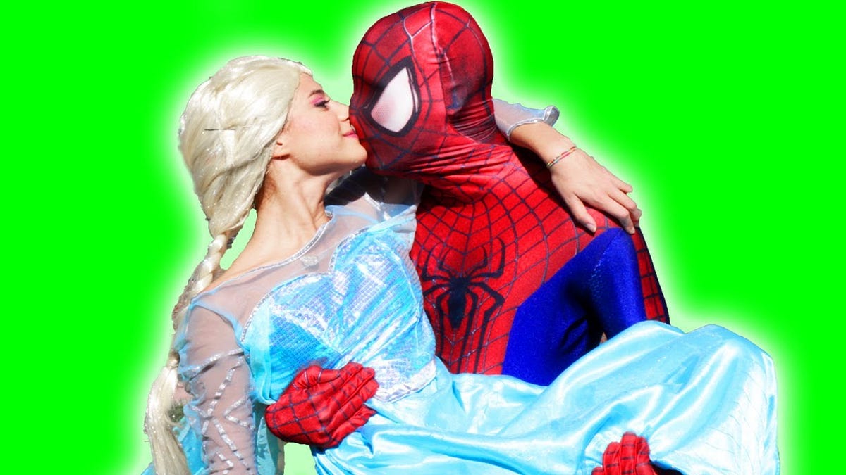 Spiderman Kiss Frozen Elsa Interesting Dating Sessions By Lightning Mc. by ...