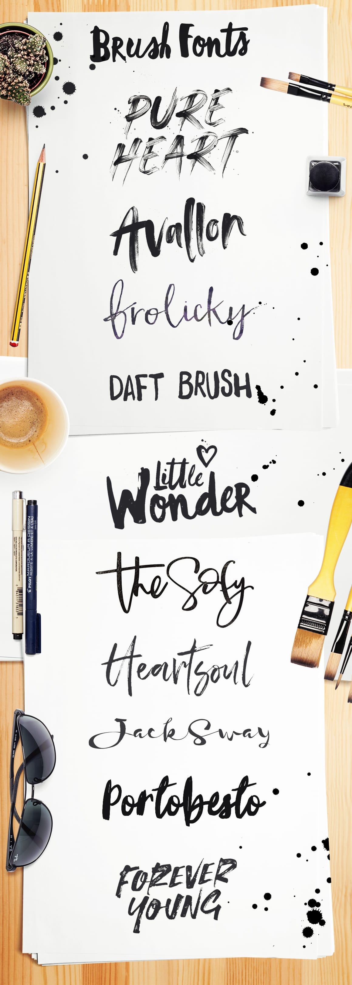 10 awesome examples of modern handmade brush fonts | by itsmesimon | Medium