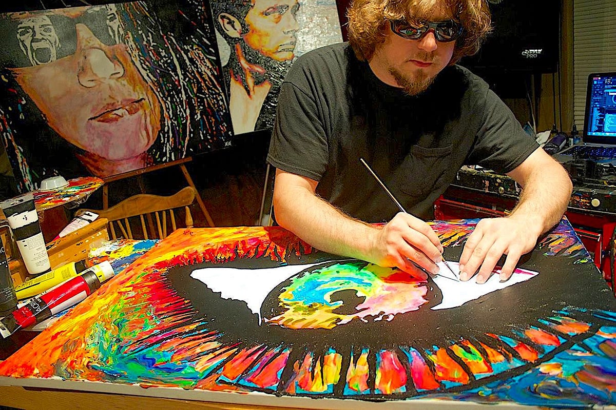 Painting Blind With Visually Impaired Visual Artist John Bramblitt By