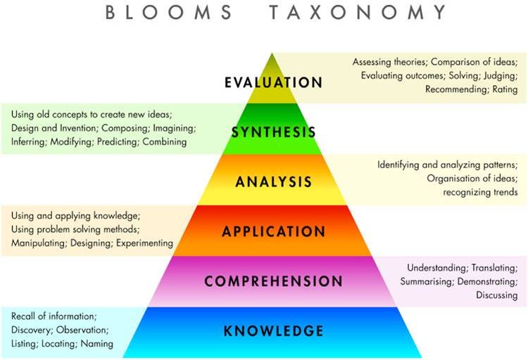 Blooms taxonomy pyramid essay picture