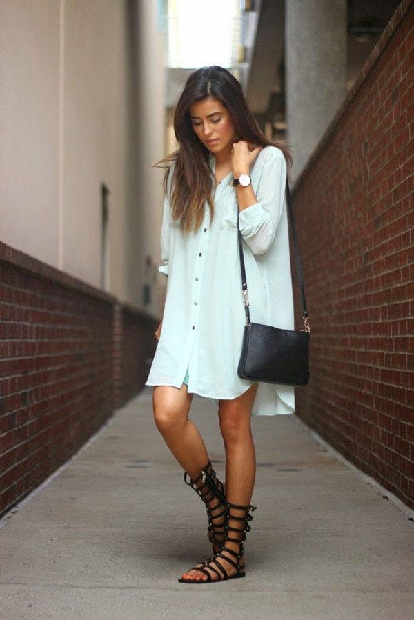 shirt dress with shorts