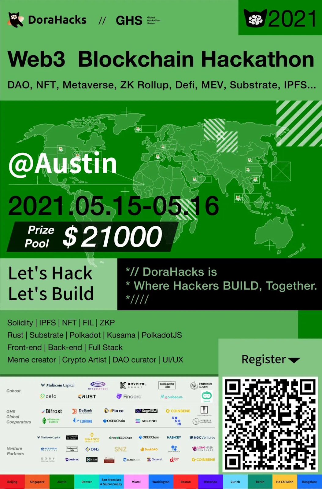 Crust X DoraHacks Web3 Blockchain Hackathon was successfully held in Austin, Texas, USA