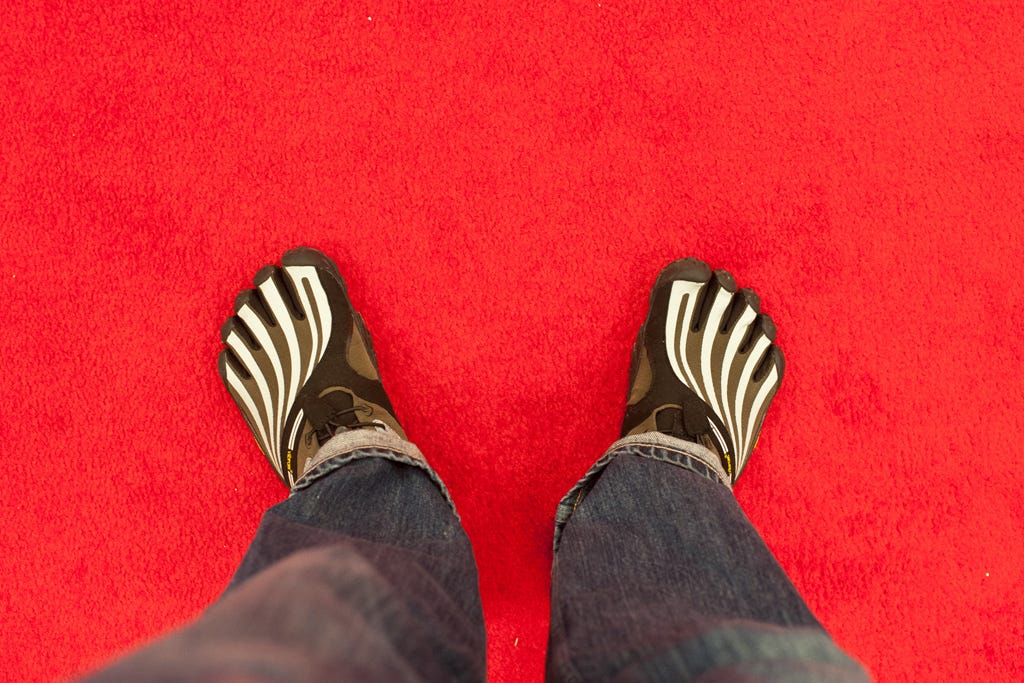 running in vibram five fingers