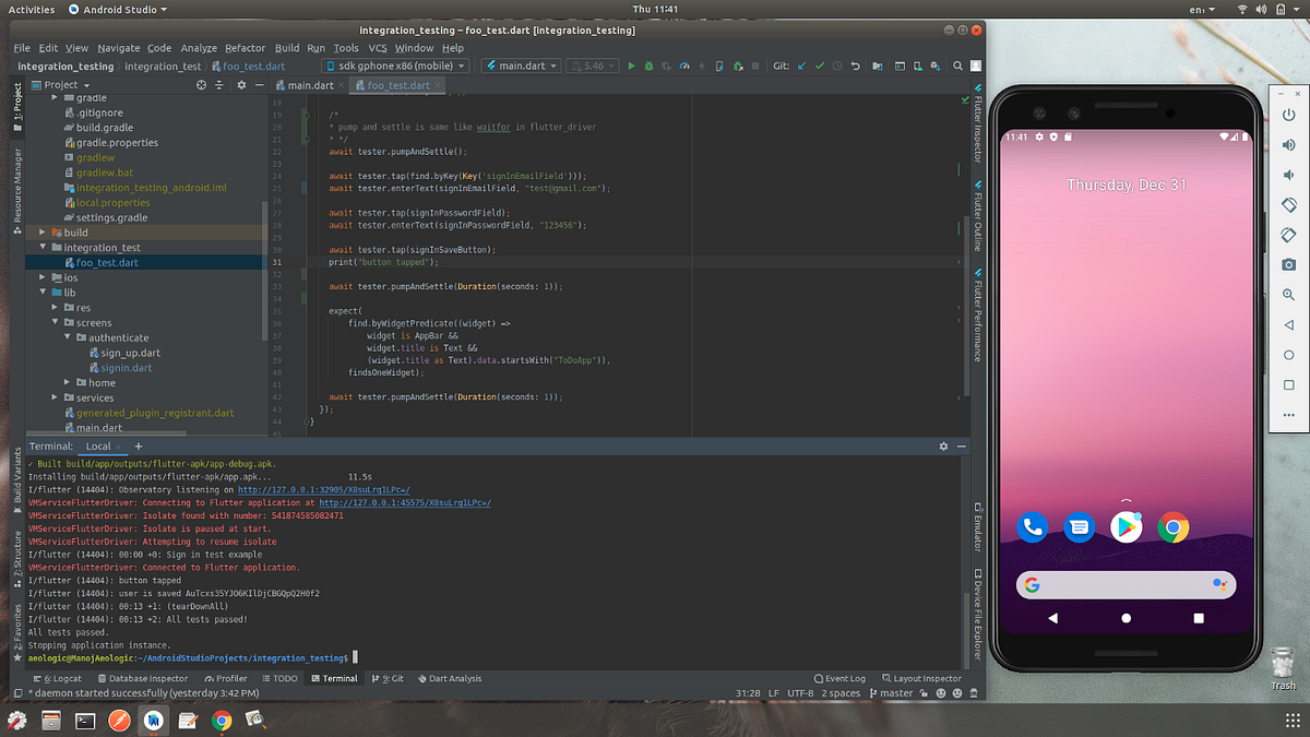 Flutter Integration Testing. Flutter is an open-source mobile UI… | by ...
