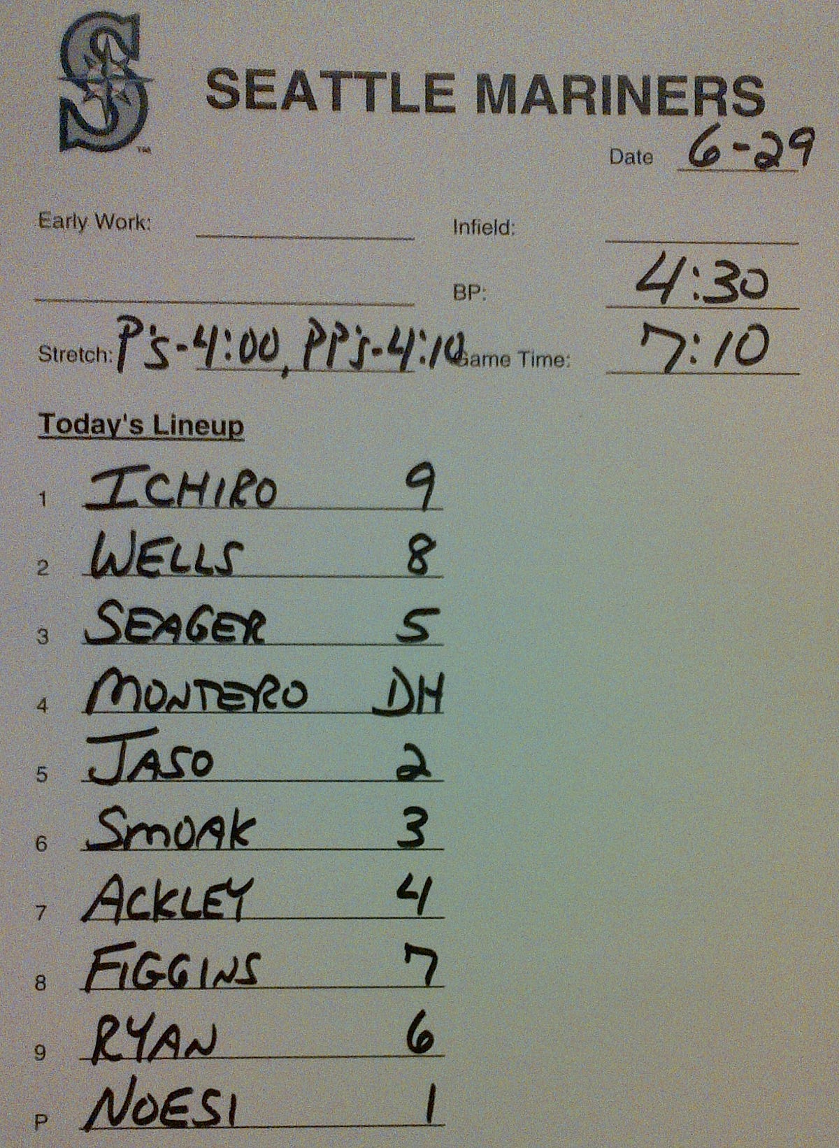 Mariners Game Central — June 29 by Mariners PR From the Corner of