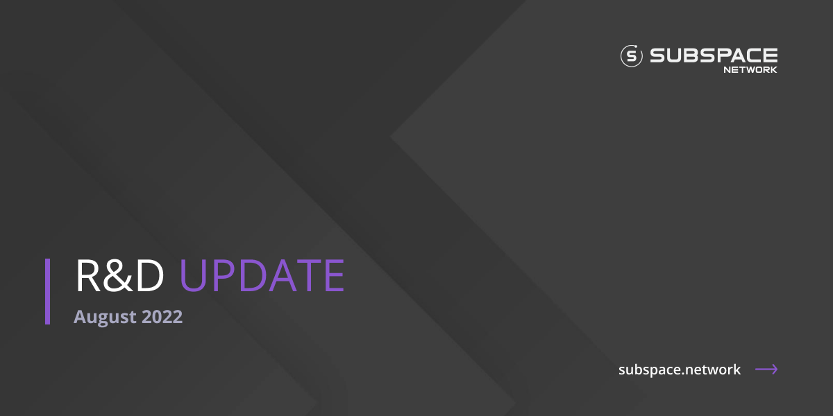 R&D Update | Aug 2022