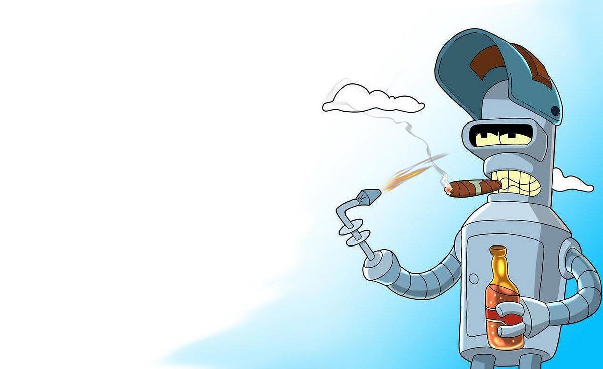 How Much Beer Does Futurama’s Bender Need To Survive A Day? by Pionic