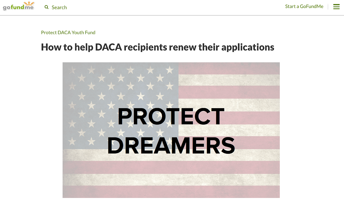 GoFundMe And FWD us Announce New Partnership To Help Dreamers Pay DACA 