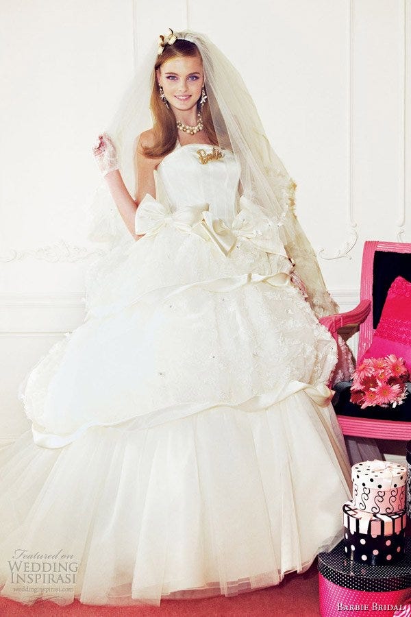 barbie bridal dress