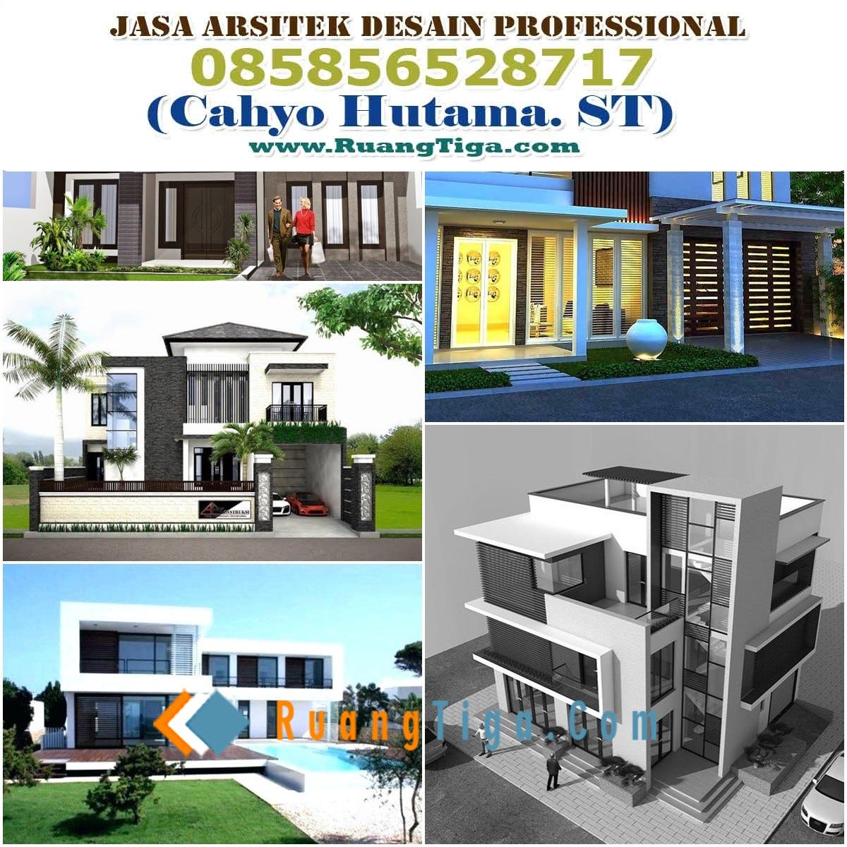 085856528717 Jasa Desain Rumah Minimalis Modern 2 Lantai Jual