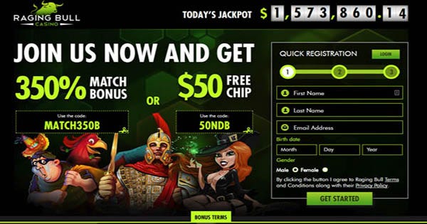 No Deposit Bonus Raging Bull