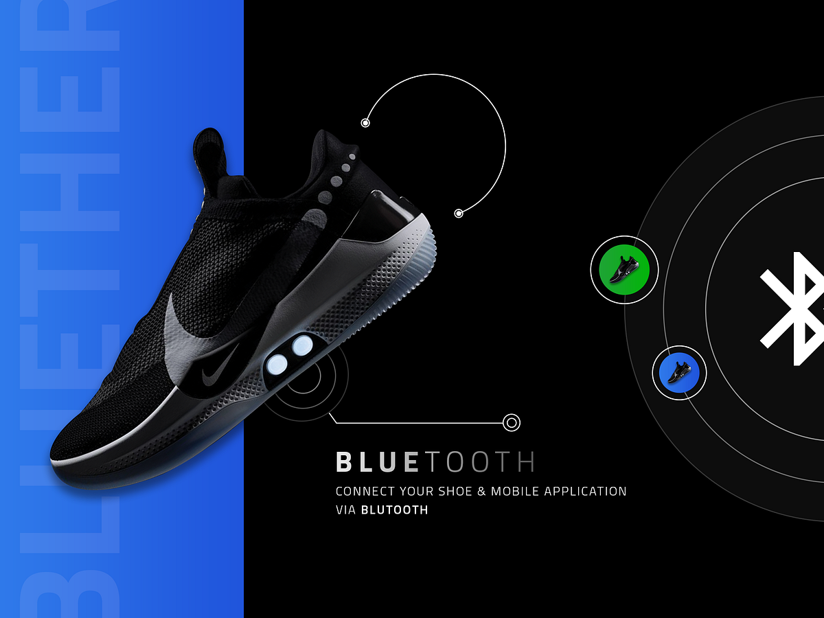 A Mobile App Concept For Nike's Smart Shoes Adapt BB — Bluethers | by Atman  Rathod | HackerNoon.com | Medium