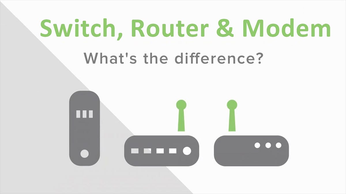 Switch vs Router vs Modem: What Is the Difference? | by Aria Zhu | Medium