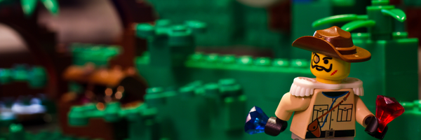 Lego man capturing jewels