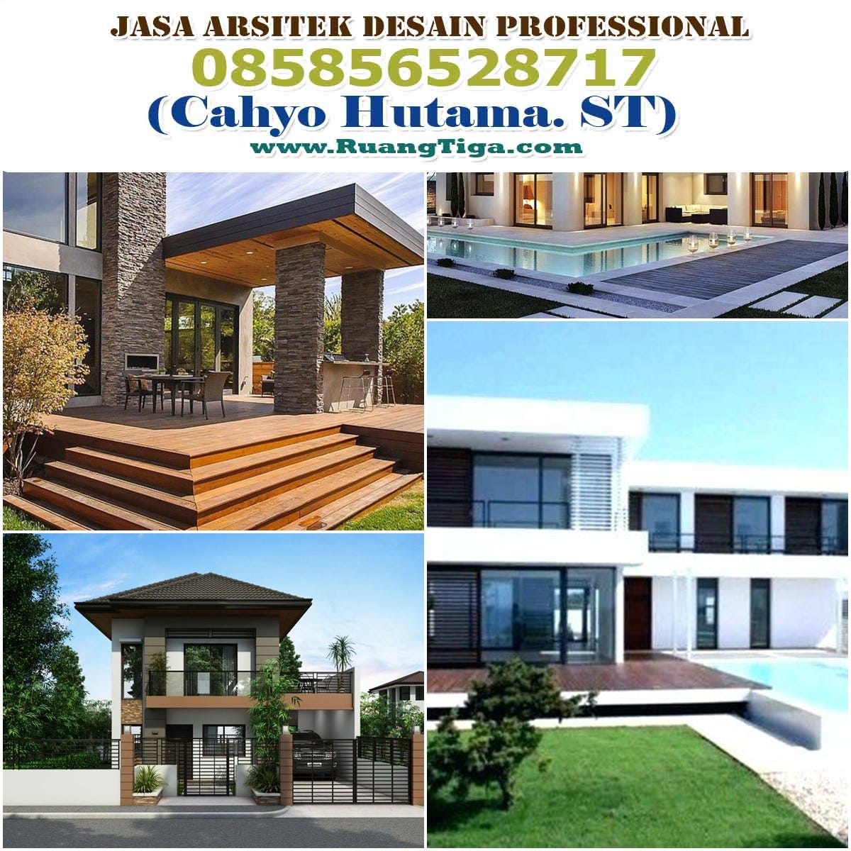 085856528717 Jasa Arsitek Rumah Minimalis Modern Jasa Desain Rumah Mewah 2 Lantai Dengan Kolam Renang Dan Taman Jasa Desain Rumah Minimalis Modern 2 Lantai Ada Kolam Renang Jasa