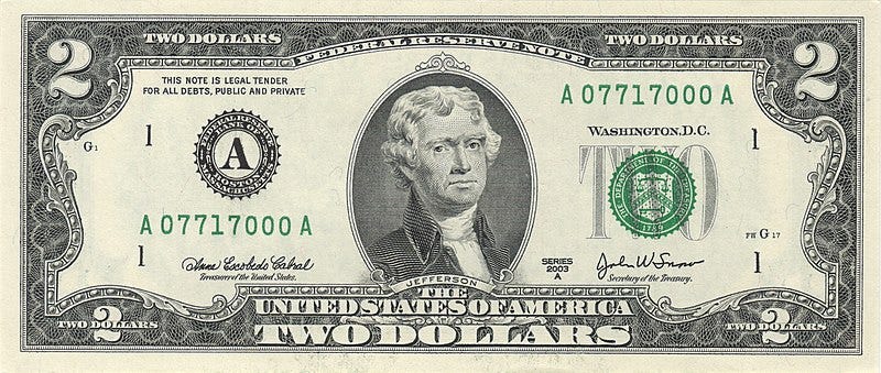 The Bizarre History Of The 2 Bill By Ryan Fan Frame Of Reference Medium