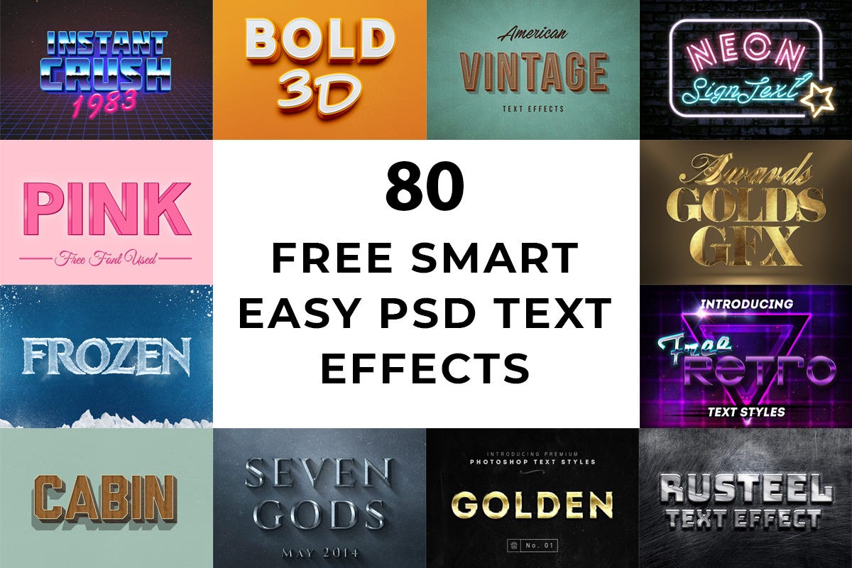 50 Smart Easy Psd Free Text Effects By Syed Faraz Ahmad Medium