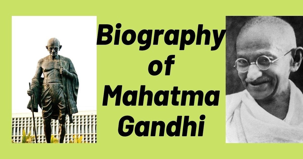 write a short biography of mahatma gandhi