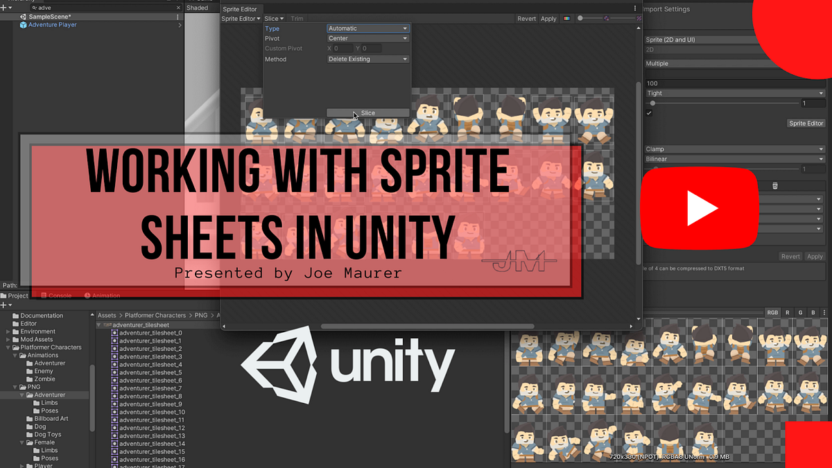 Working with Sprite Sheets in Unity | by Joseph Maurer | Geek Tradition