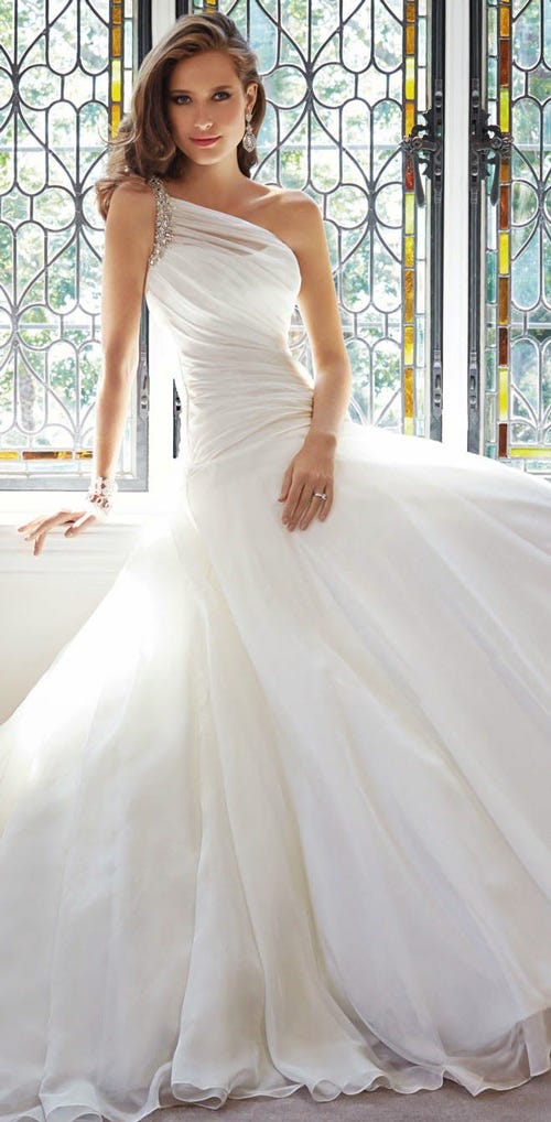 Meet The Wedding Dress With Asymmetrical Neckline Niki Sin Medium