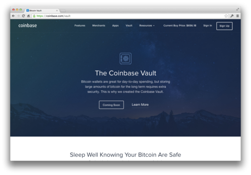 The Coinbase Vault!    The Coinbase Blog - 