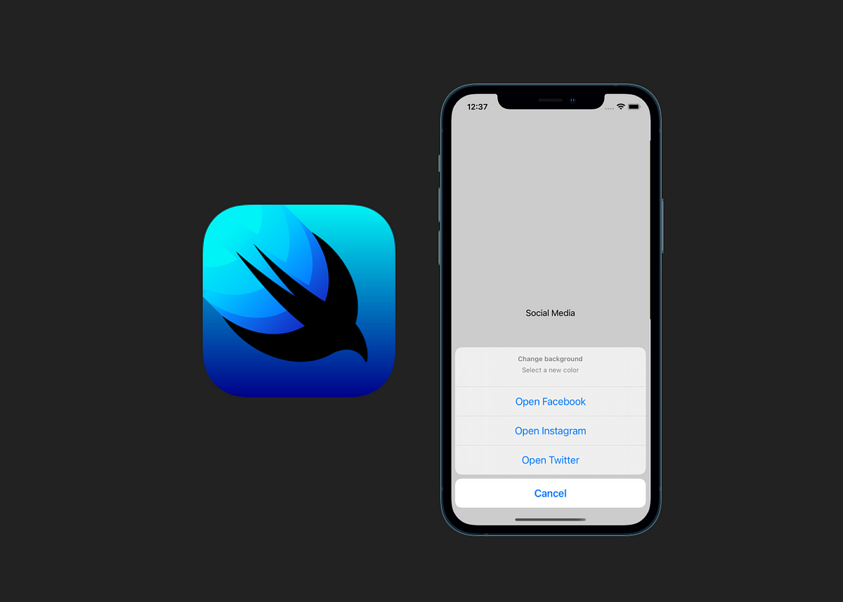 SwiftUI | Action Sheet. Let's create an action Sheet with… | by Sullivan De  Carli | Swift Productions | Medium