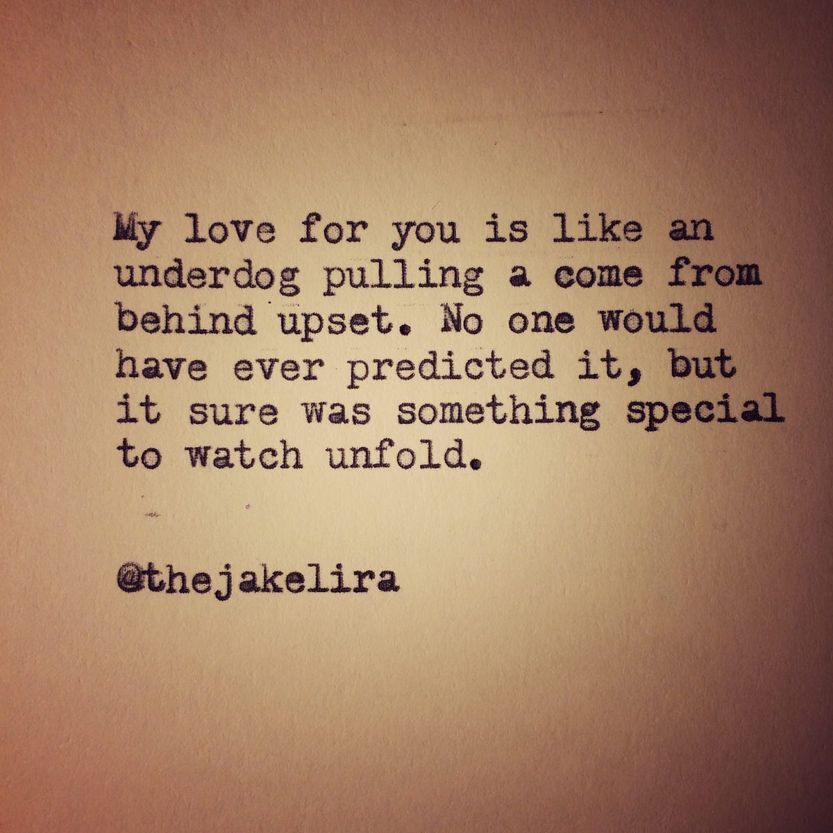 Underdog Love. My love for you is like an underdog… | by Jake | Medium