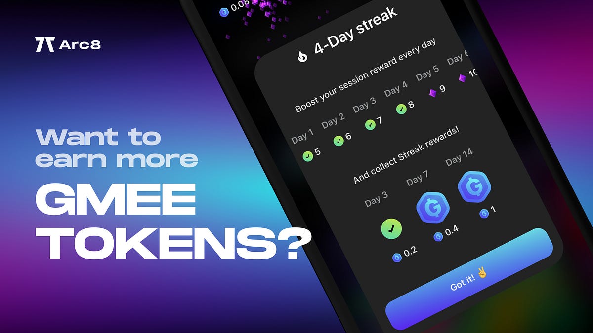 Earn More GMEE with Daily Streaks!