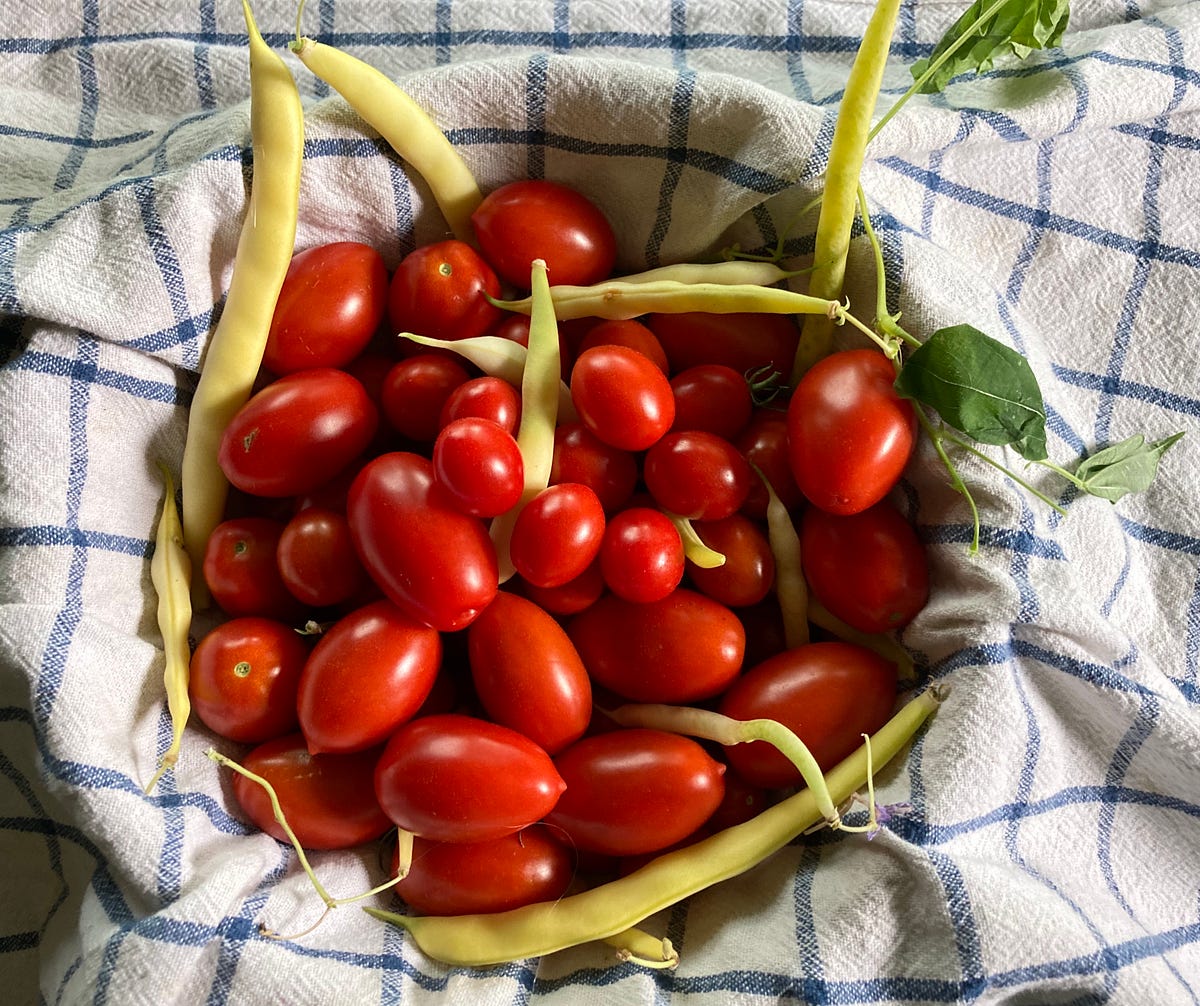 Bread & Butter Letters and Tomatoes by Margie Pearl MiddlePause