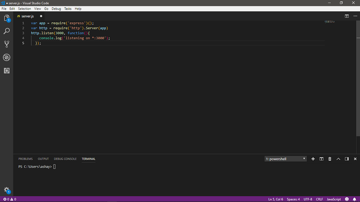 Create a Chat App using Node.js, Express.js and Socket.io by Ashay