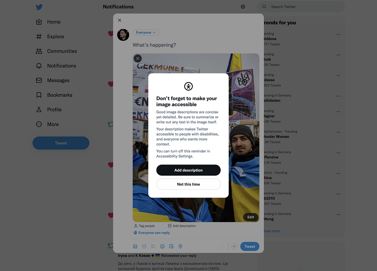 Twitter reminds us about Alt Text, but how good are we at it?