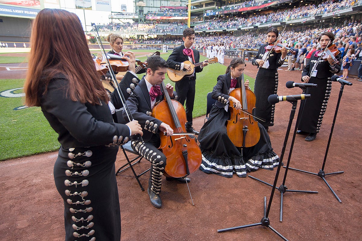Cerveceros Day at Miller Park. Today, the Brewers are sporting special