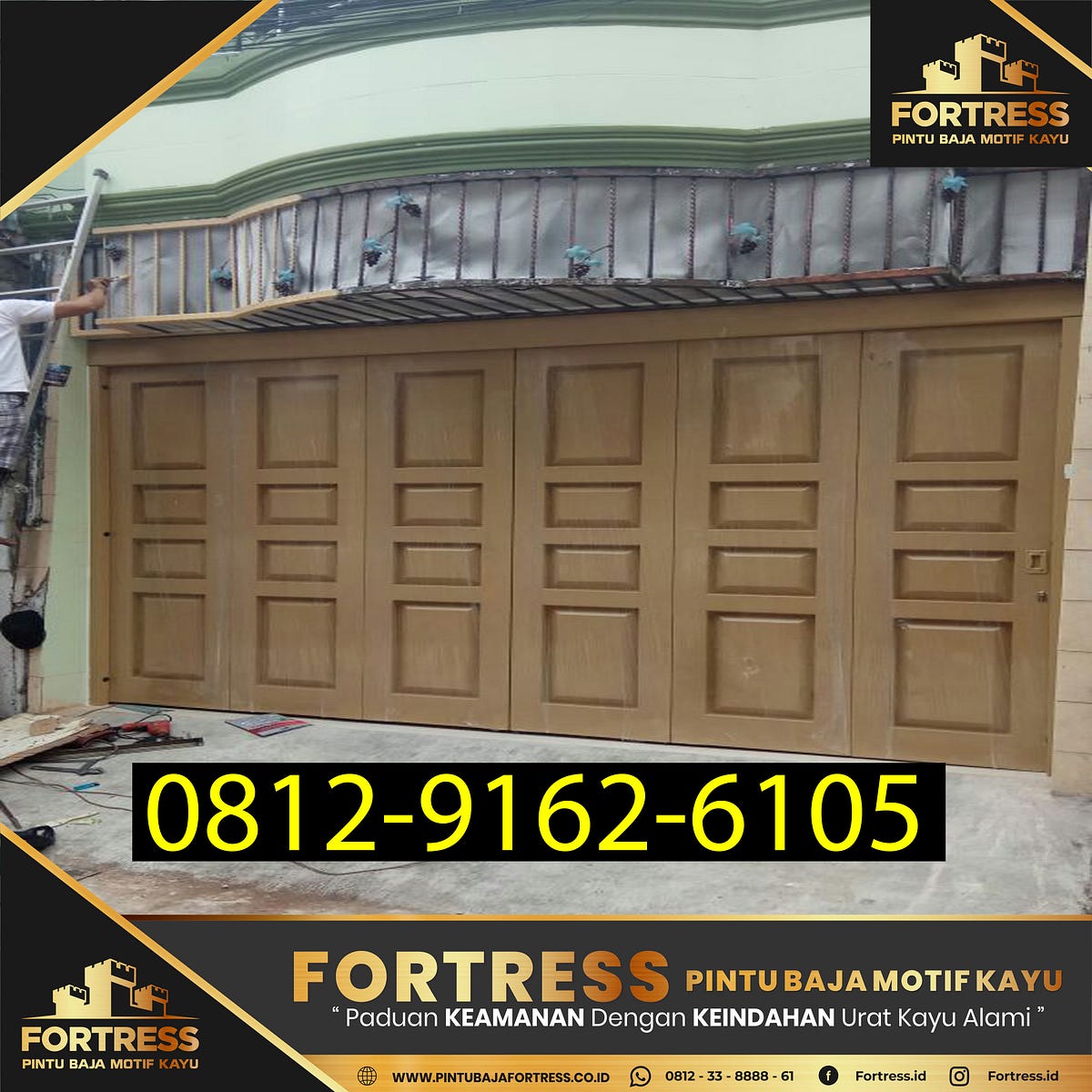 0812 9162 609 FORTRESS pintu  garasi  besi geser  pintu  