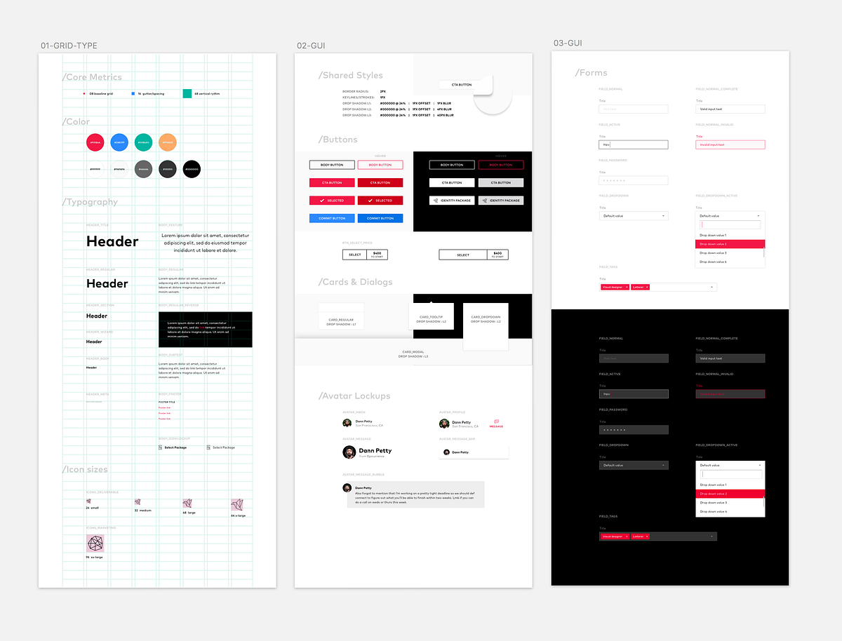 8pt Material Design GUI Templates by Joel Beukelman Medium