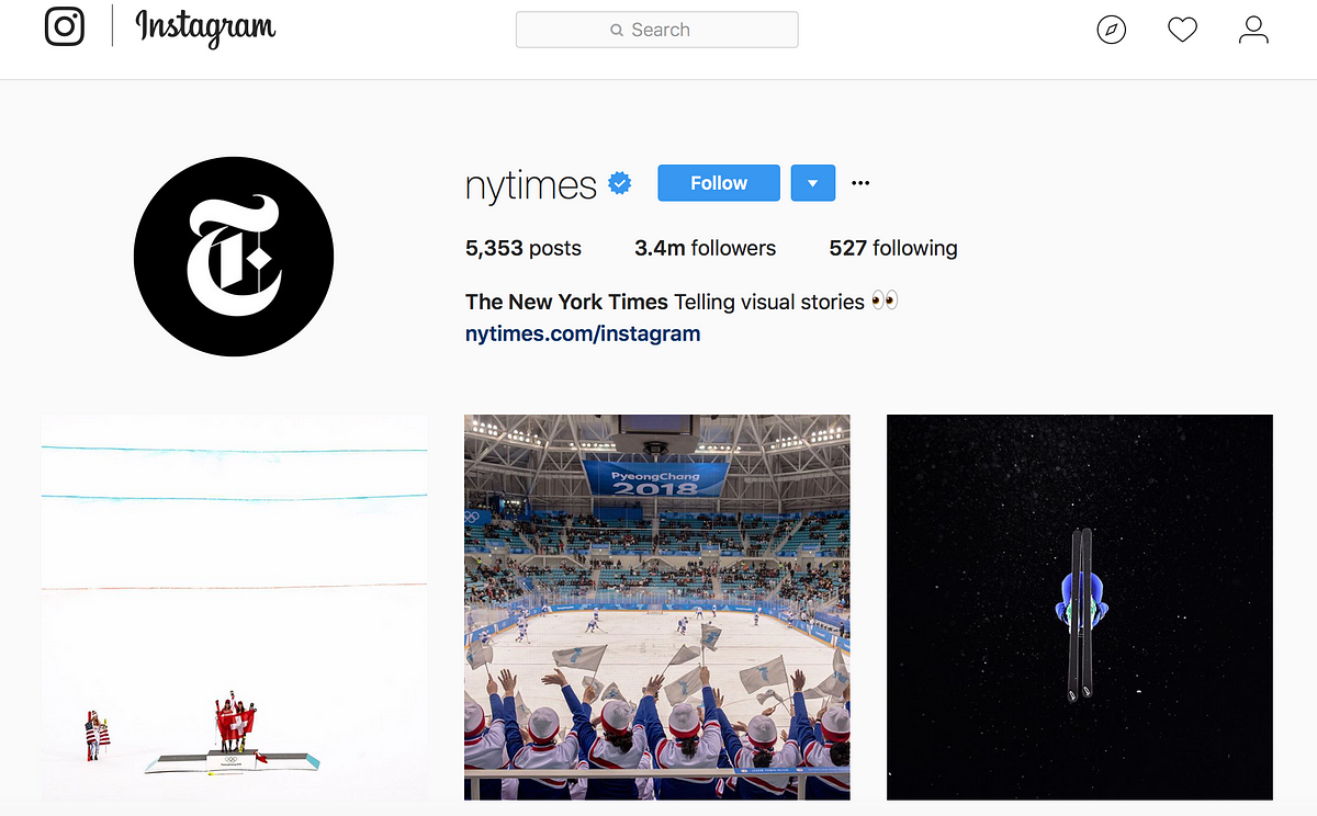 NYT vs WP on Instagram. As anyone with even an inkling of… | by Claire  Andersen | Medium