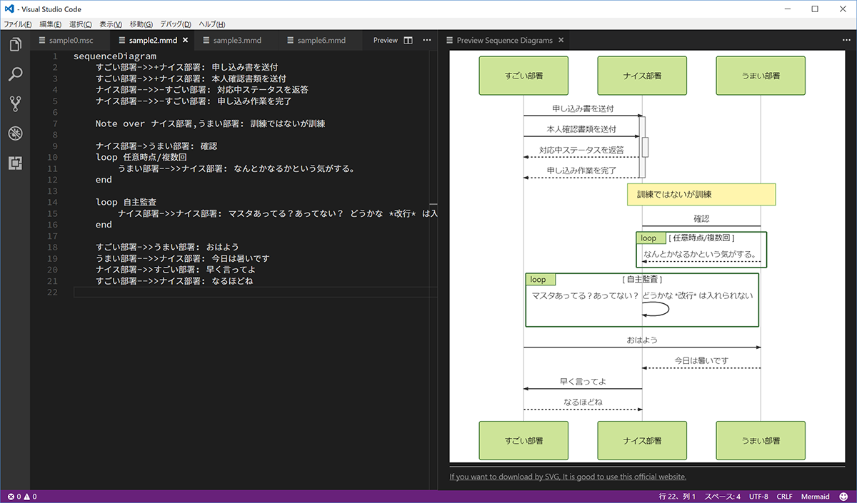 Mermaidとmscgenのシーケンス図をプレビューする Vs Code 拡張を作りました 業務系の貴方に是非 By Arichika Taniguchi Medium