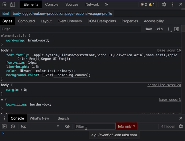 Clip about finding code through dev tools file search in Chrome