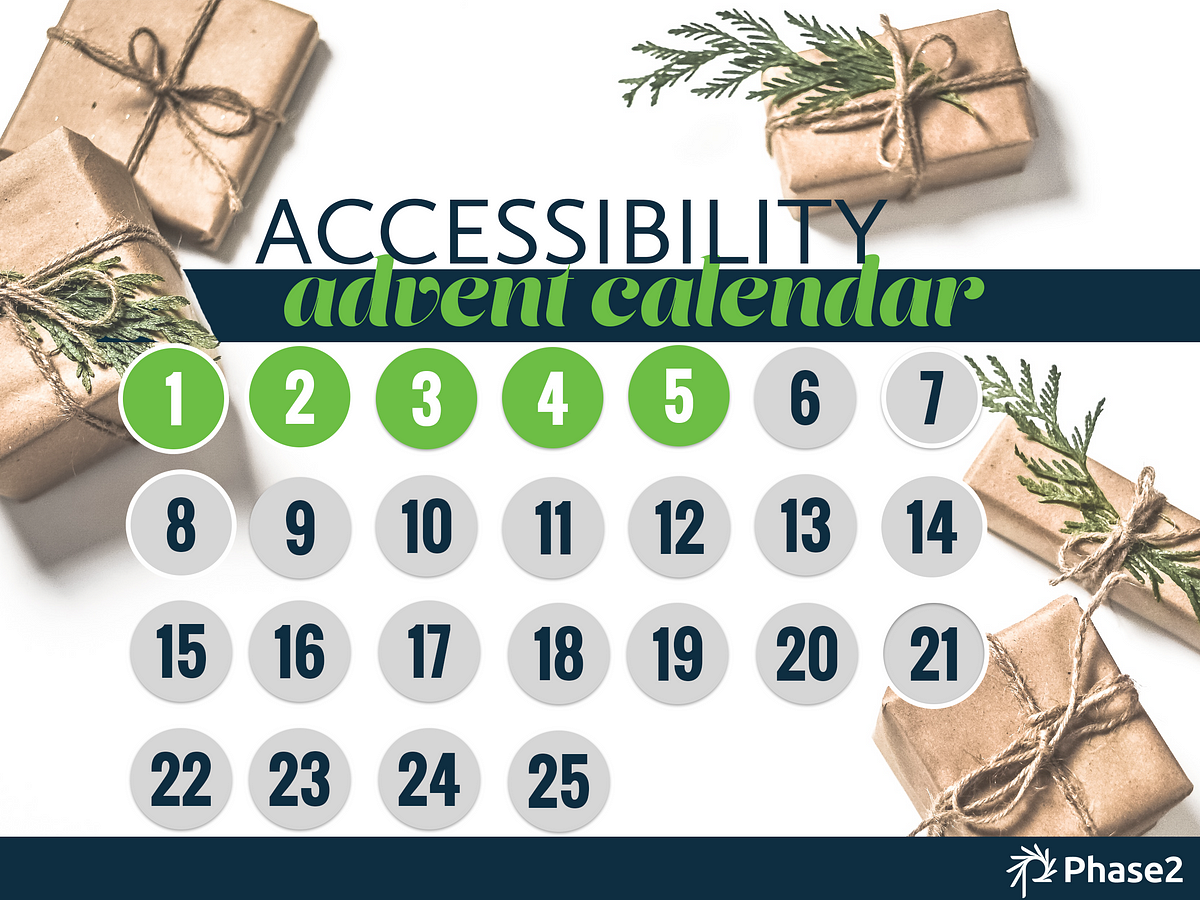 Day 5 Tab Panels Accessibility Advent Calendar by Catharine