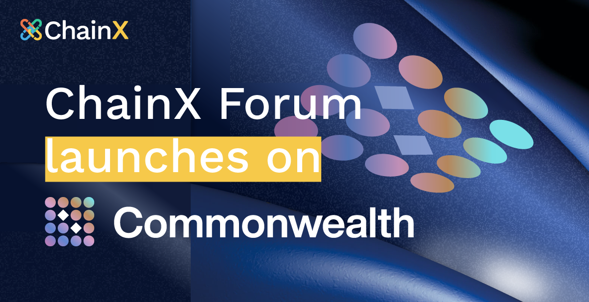 ChainX governance forum on Commonwealth is open!