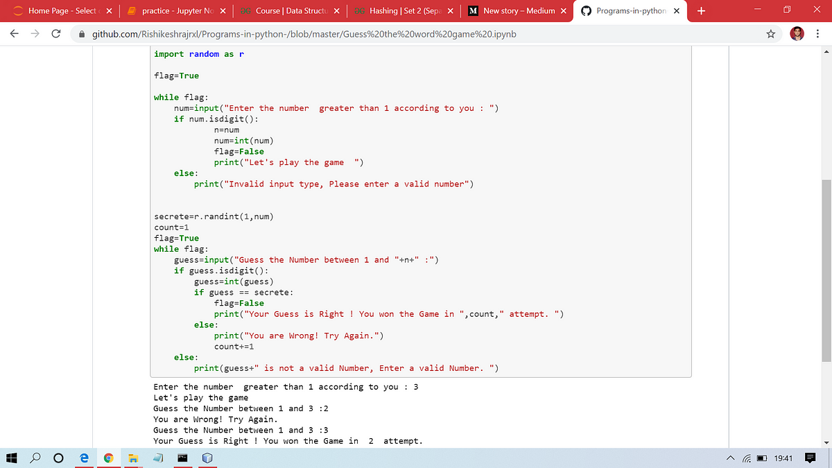 Guess the Number Game In Python. This program is created for having fun… |  by Rishikesh raj | Medium