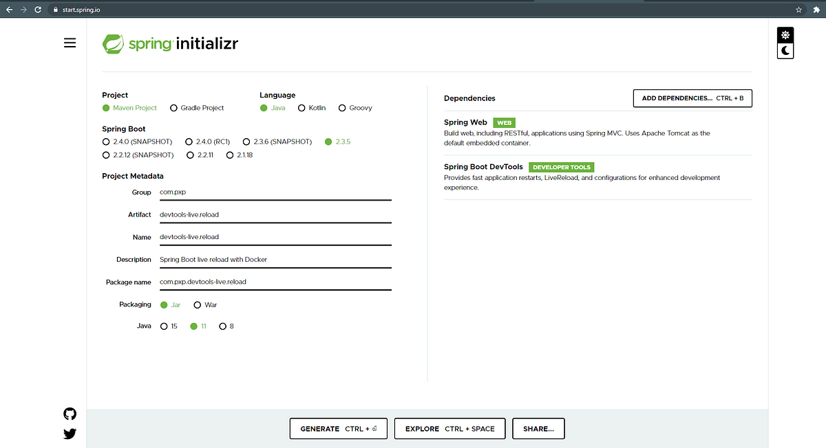 Spring Boot live reload with Docker | by PXP | Medium