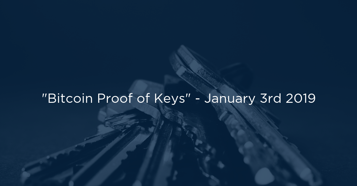 bitcoin what to expect proof of keys january 3