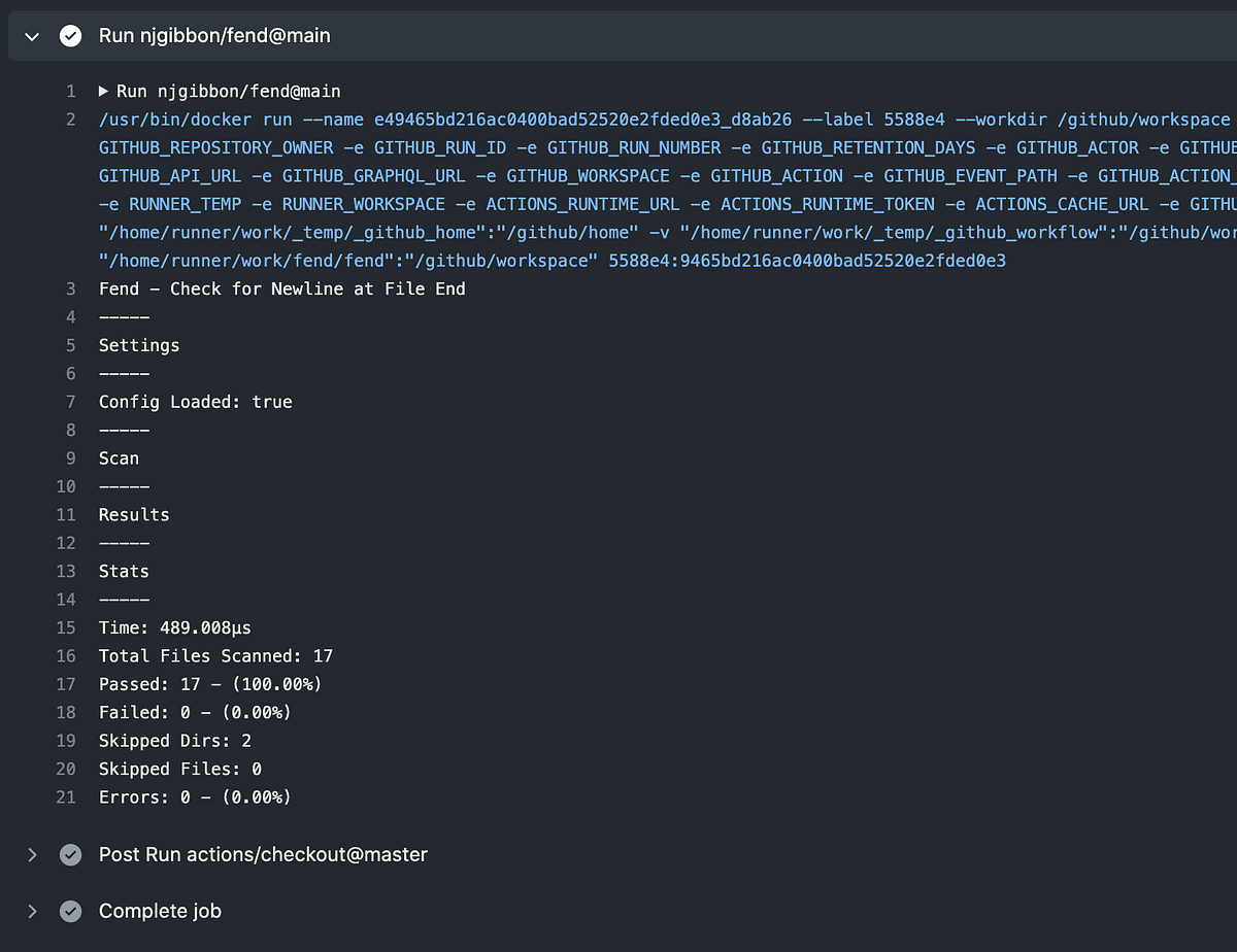 Fend Release v1.0.0. Check for newline at File End by Nick Gibbon